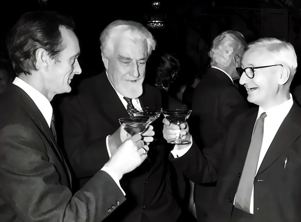 Лоренц, Фриш и Тинберген после получения Нобеля